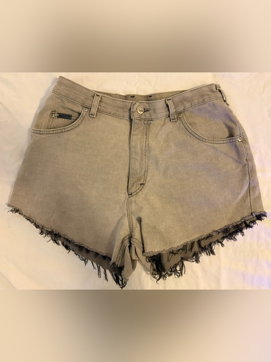 Lee Pants - Vintage Lee Women's Taupe Frayed Hem Denim Shorts
